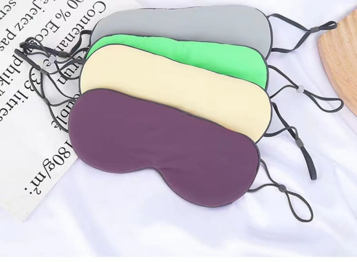 Sleep Mask Warm Cold Dual-Use Soft Silk Eye Mask Night Blackout Blindfold Eye Shade with Adjustable Elastic Strap Travel Shade - Eloquettes Skincare & Personal Care
