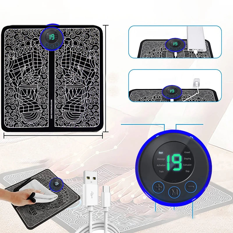 Foot Massager Electronic Massage Pen Neck and Shoulder Massage Three Piece Set Whole Body Relaxation Set Arm Leg and Back Massag - Eloquettes Skincare & Personal Care