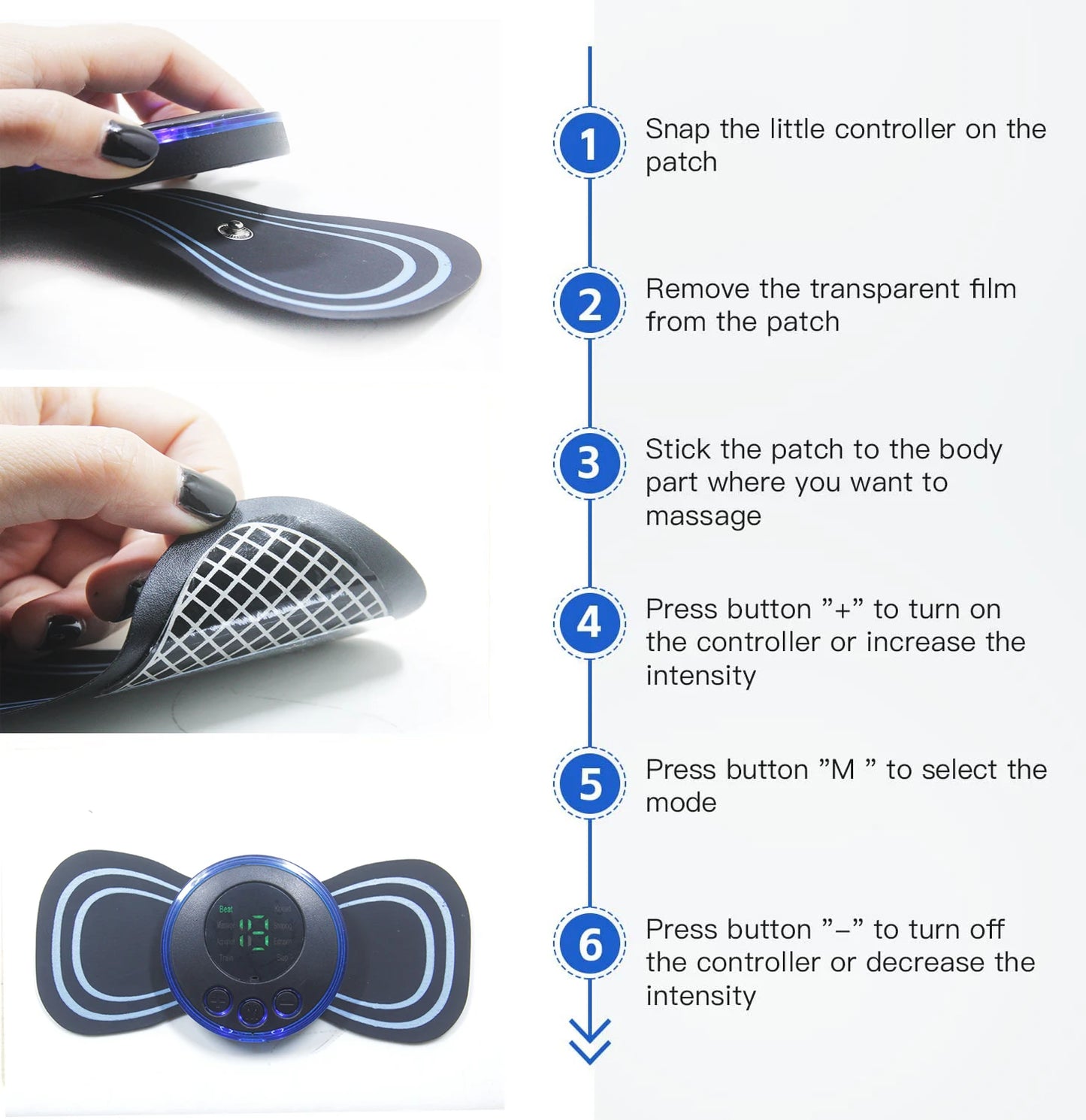 Foot Massager Electronic Massage Pen Neck and Shoulder Massage Three Piece Set Whole Body Relaxation Set Arm Leg and Back Massag - Eloquettes Skincare & Personal Care