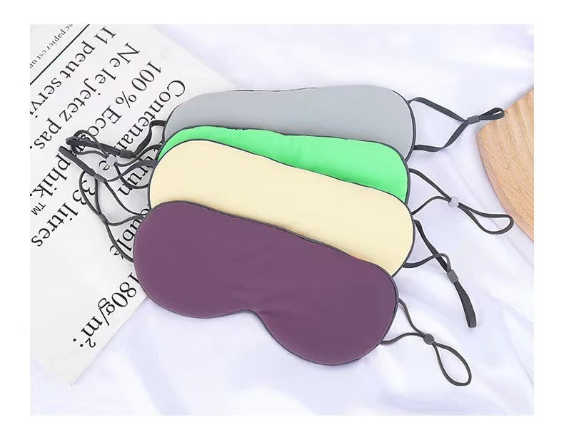 Sleep Mask Warm Cold Dual-Use Soft Silk Eye Mask Night Blackout Blindfold Eye Shade with Adjustable Elastic Strap Travel Shade - Eloquettes Skincare & Personal Care