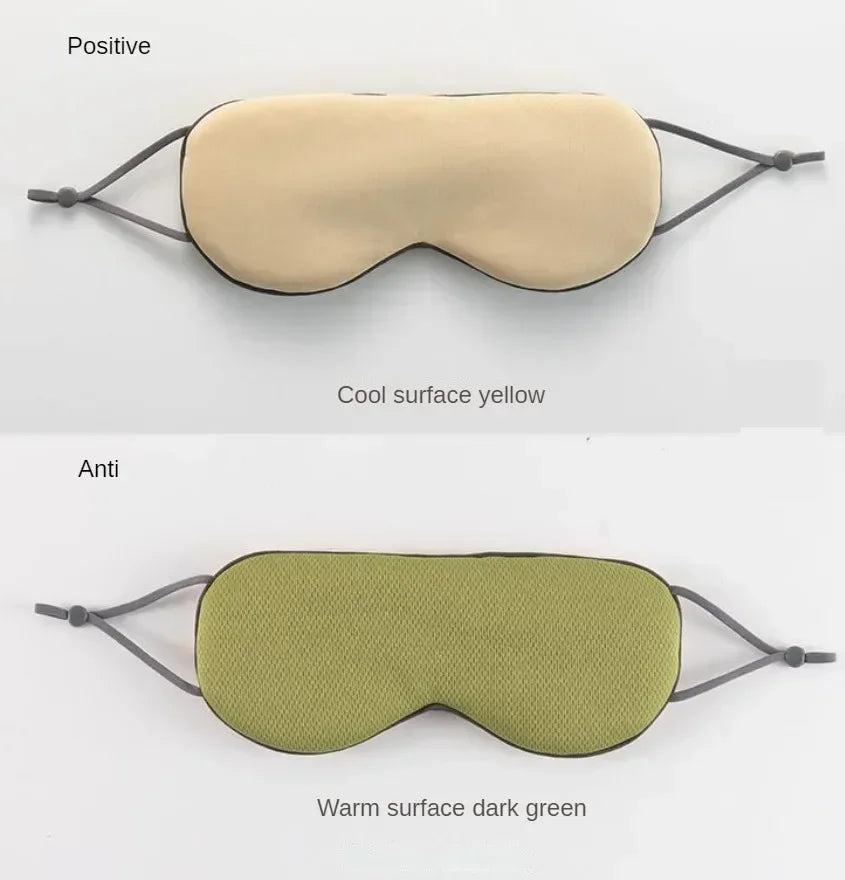 Sleep Mask Warm Cold Dual-Use Soft Silk Eye Mask Night Blackout Blindfold Eye Shade with Adjustable Elastic Strap Travel Shade - Eloquettes Skincare & Personal Care