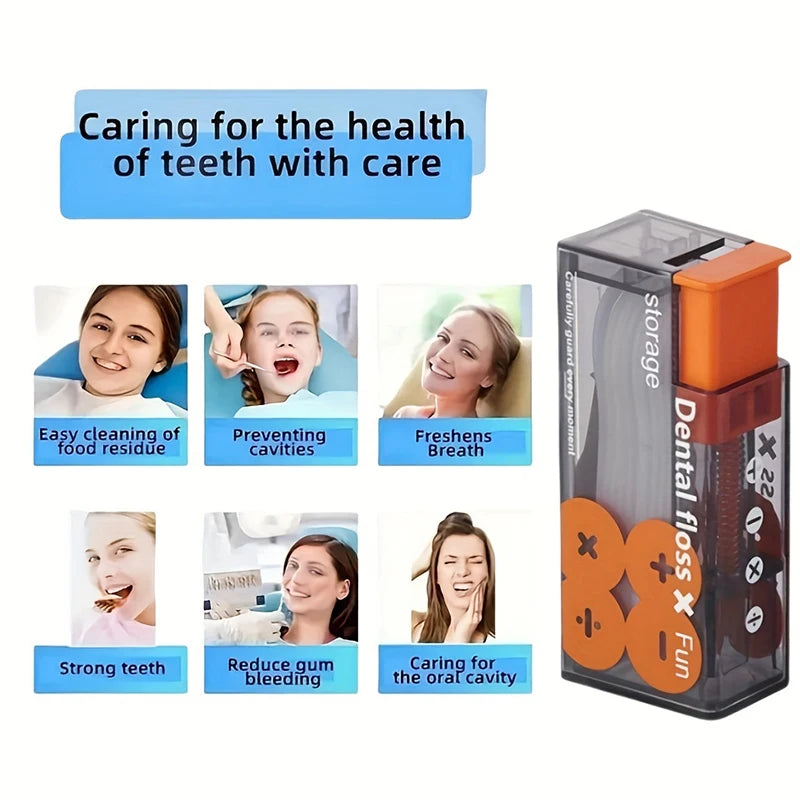 Automatic Dental Floss Storage Box Pop-Up Dental Floss Dispenser With 10Pcs Floss Dental Oral Hygiene Care Portable - Eloquettes Skincare & Personal Care