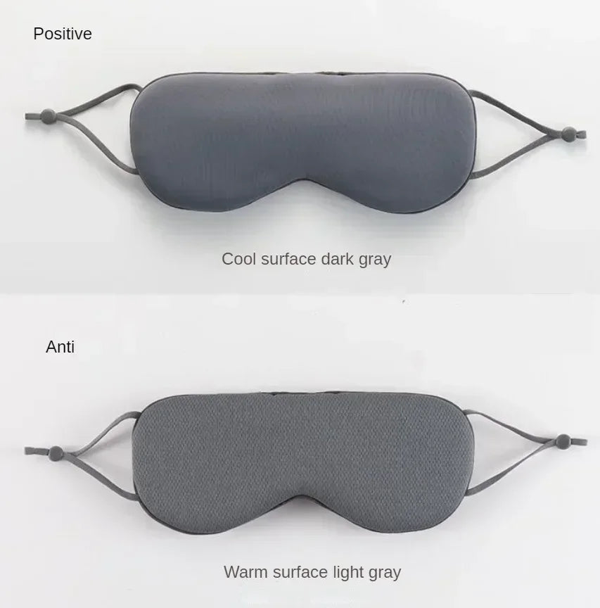 Sleep Mask Warm Cold Dual-Use Soft Silk Eye Mask Night Blackout Blindfold Eye Shade with Adjustable Elastic Strap Travel Shade - Eloquettes Skincare & Personal Care