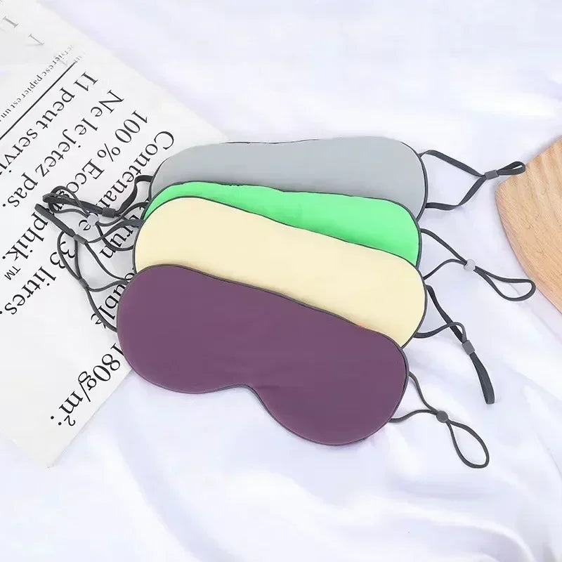 Sleep Mask Warm Cold Dual-Use Soft Silk Eye Mask Night Blackout Blindfold Eye Shade with Adjustable Elastic Strap Travel Shade - Eloquettes Skincare & Personal Care
