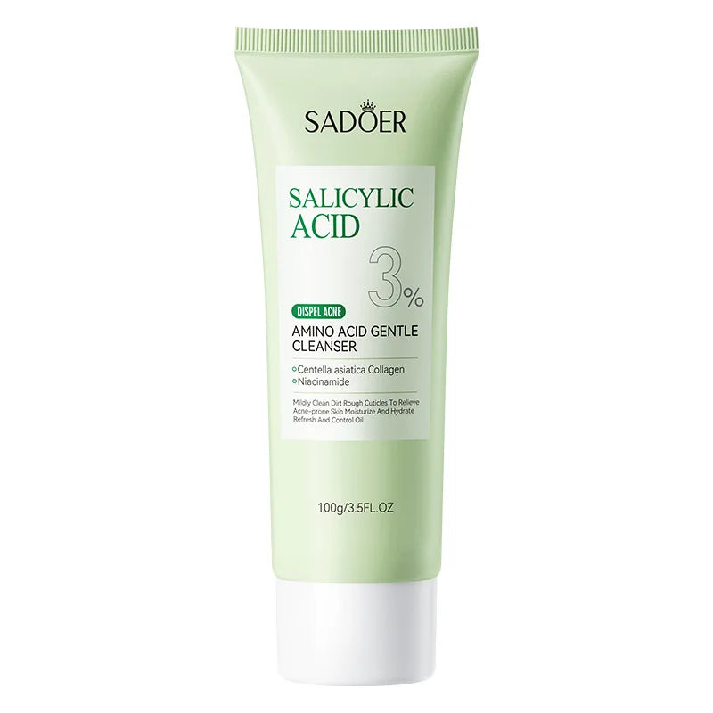 SADOER Salicylic Acid Facial Cleanser Face Wash Foam Face Cleanser Moisturizing Facial Cleansing Hydrating Skin Care Products - Eloquettes Skincare & Personal Care