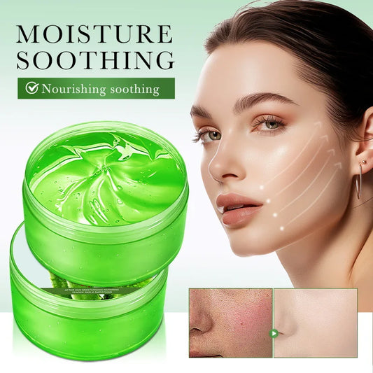99% Aloe Vera Gel Moisturing Face Cream Soothing Shrink Pores Acne Treatment Day Cream Sleeping Mask Skin Care Products 300g - Eloquettes Skincare & Personal Care 