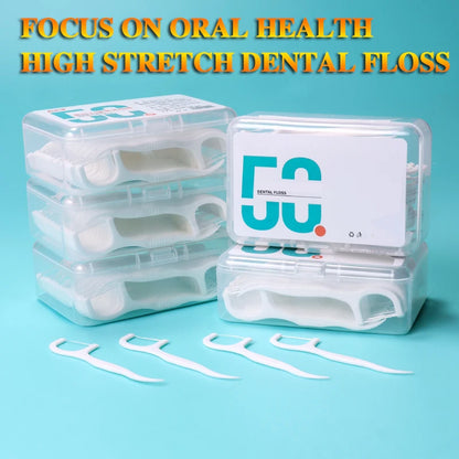 150pcs Ultra-Fine Toothpicks, Home Set, Portable and Disposable Care Floss, Portable Floss Stick, Oral Care, Deep Cleaning - Eloquettes Skincare & Personal Care 