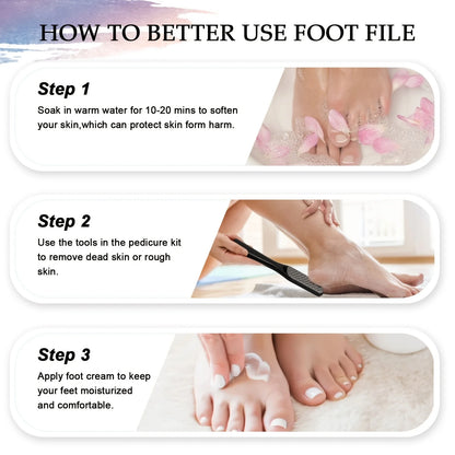 8/10-in-1 Professional Pedicure Kit Stainless Steel Callus Shavers Get Soft Smooth Feet with Stainless Steel Foot Care Tools - Eloquettes Skincare & Personal Care 