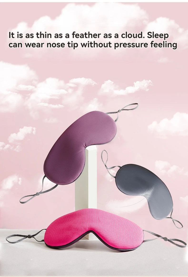 Sleeping Eye Mask Korean Style Ice Silk Warm And Cool Dual Use Adjustable Travel Light Blocking Breathable Eye Mask - Eloquettes Skincare & Personal Care 