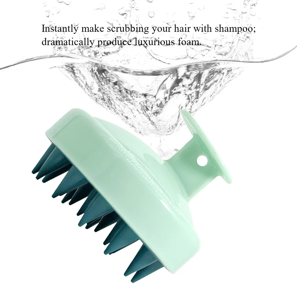 Silicone Shampoo Brush Head Scalp Massage Comb