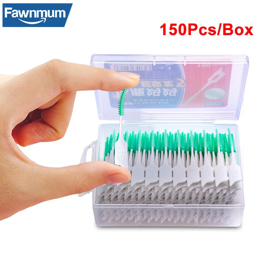 150Pcs/box Dental Floss Stick Tooth Cleaning Interdental Brush Dental Floss Pick Oral Hygiene Care Ultra-Fine Dental Floss Tooth - Eloquettes Skincare & Personal Care 