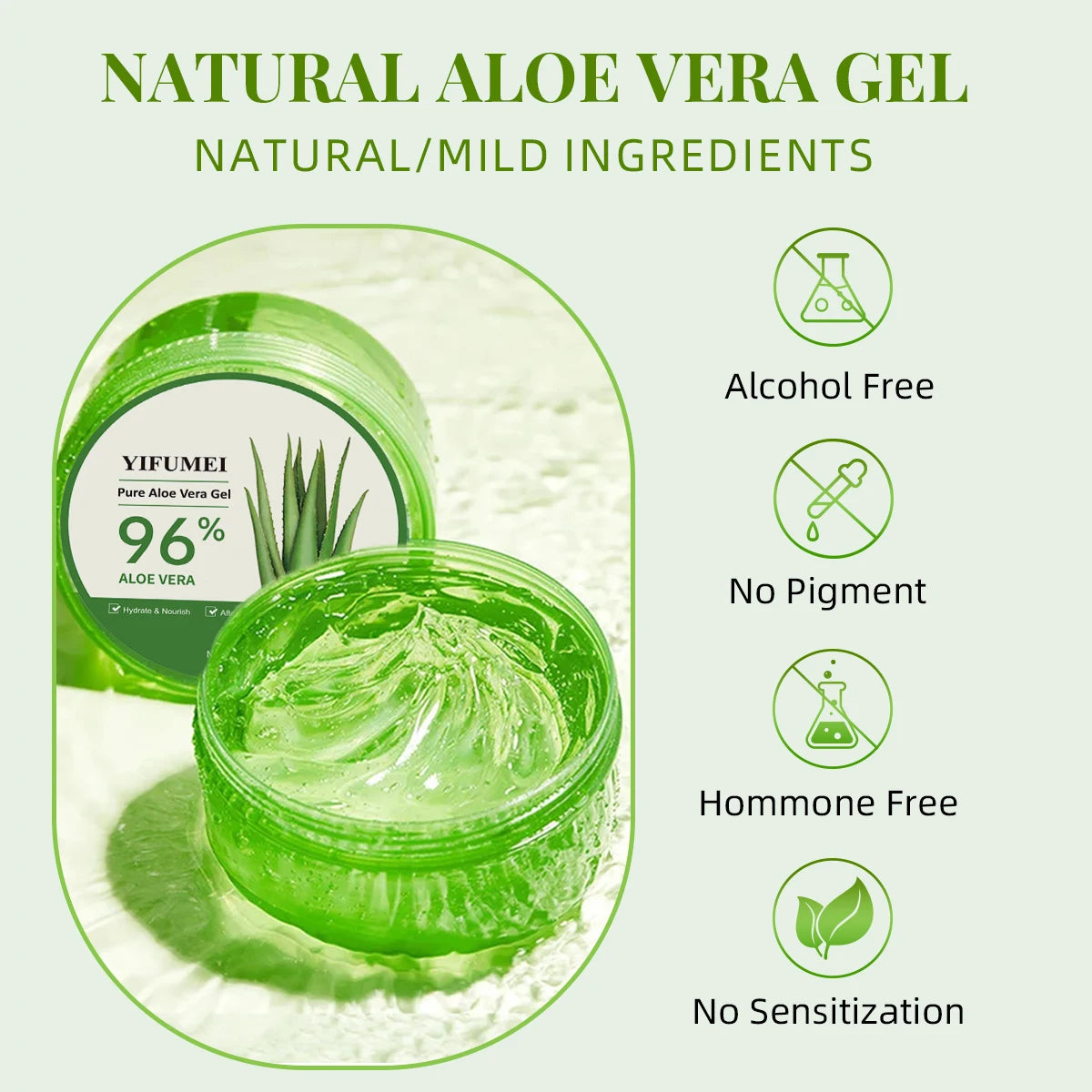 96% Aloe Vera Moisturizing Gel Cream