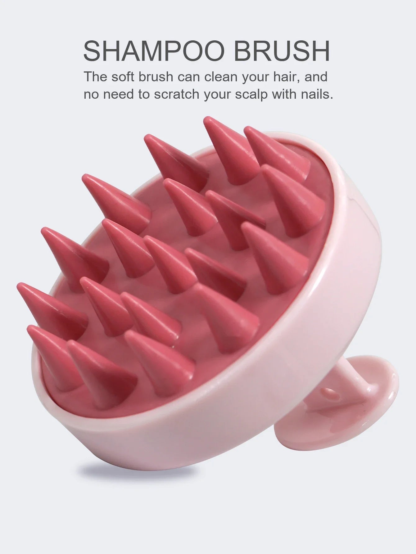 Silicone Shampoo Brush Head Scalp Massage Comb