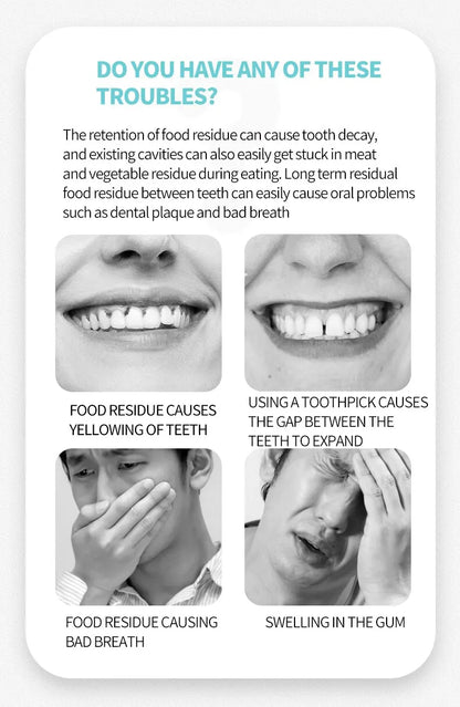 150pcs Dental Floss Plastic Toothpicks-Disposable Cleaning between Teeth-Separate Box-Oral Care - Eloquettes Skincare & Personal Care 