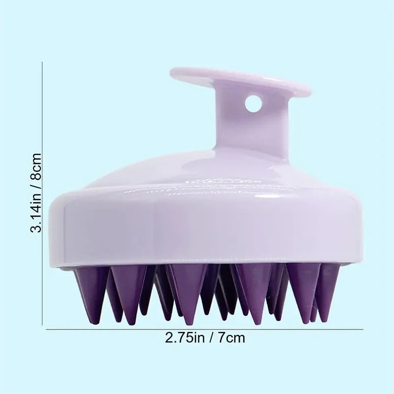 Silicone Shampoo Brush Head Scalp Massage Comb