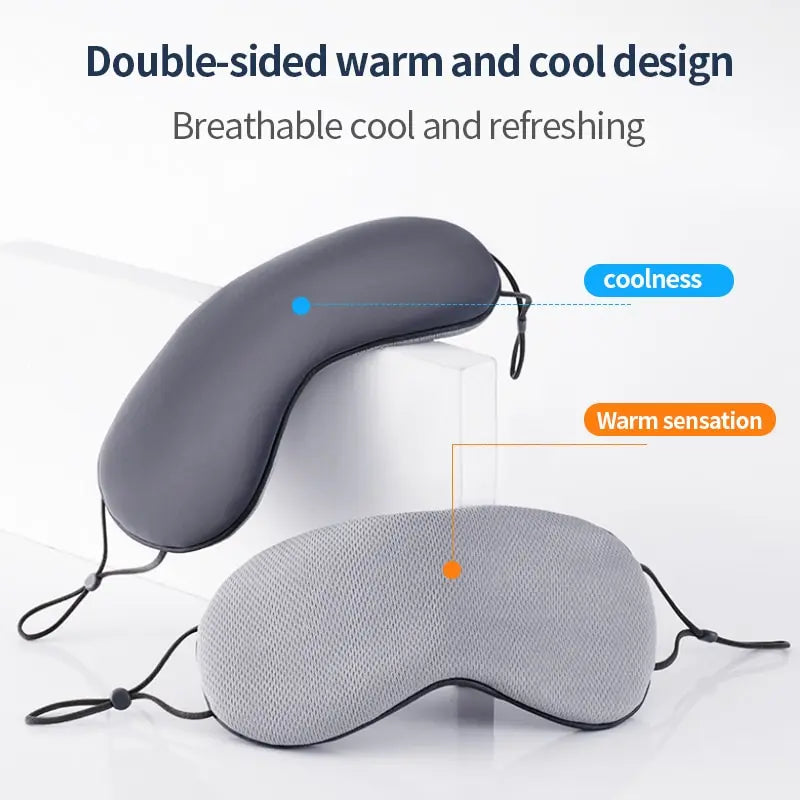 Sleeping Eye Mask Korean Style Ice Silk Warm And Cool Dual Use Adjustable Travel Light Blocking Breathable Eye Mask - Eloquettes Skincare & Personal Care 