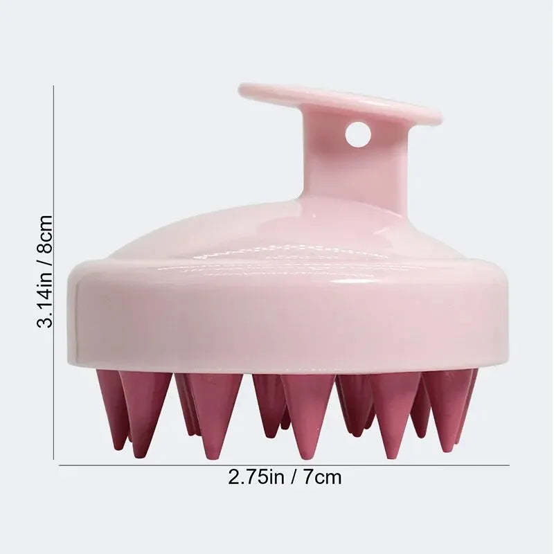 Silicone Shampoo Brush Head Scalp Massage Comb