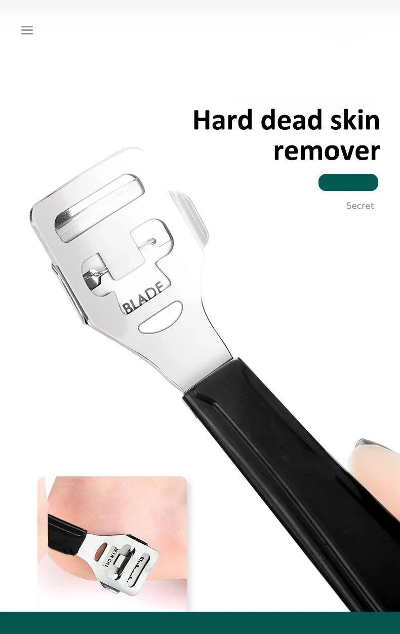 8/10-in-1 Professional Pedicure Kit Stainless Steel Callus Shavers Get Soft Smooth Feet with Stainless Steel Foot Care Tools - Eloquettes Skincare & Personal Care 
