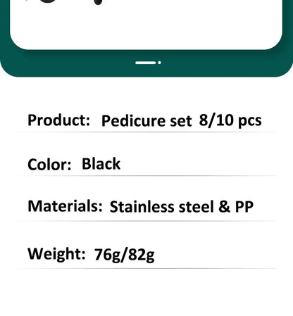 8/10-in-1 Professional Pedicure Kit Stainless Steel Callus Shavers Get Soft Smooth Feet with Stainless Steel Foot Care Tools - Eloquettes Skincare & Personal Care 